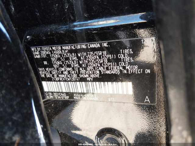 Продаж на аукціоні авто 2014 Toyota Rav4 Limited, vin: 2T3DFREV7EW128747, номер лоту: 45821900