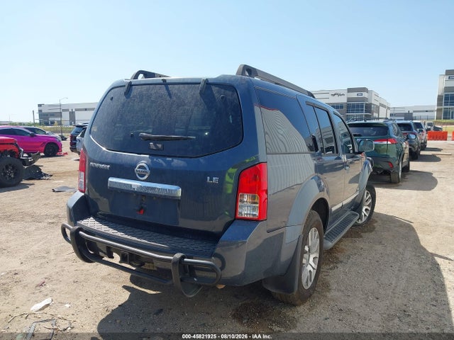 2008 Nissan Pathfinder Le V8 მანქანა იყიდება აუქციონზე, vin: 5N1BR18B98C617266, აუქციონის ნომერი: 45821925