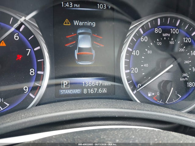 2015 Infiniti Q50 Premium მანქანა იყიდება აუქციონზე, vin: JN1BV7ARXFM403763, აუქციონის ნომერი: 45822093