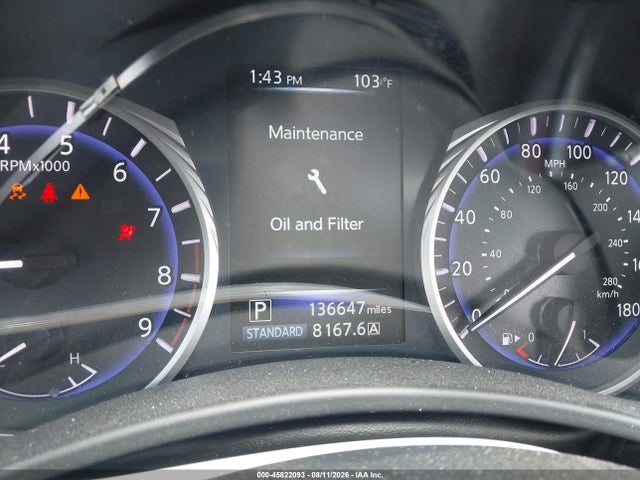 2015 Infiniti Q50 Premium მანქანა იყიდება აუქციონზე, vin: JN1BV7ARXFM403763, აუქციონის ნომერი: 45822093