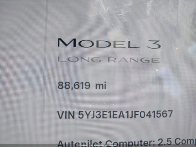 Tesla Model 3 Long Range/mid Range 2018 5YJ3E1EA1JF041567 Image 15