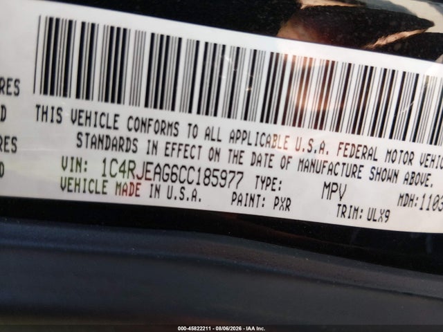 Aukcja sprzedaży 2012 Jeep Grand Cherokee Laredo, vin: 1C4RJEAG6CC185977, numer aukcji: 45822211