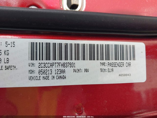 Chrysler 300c Platinum 2015 2C3CCAPT7FH837931 Image 9