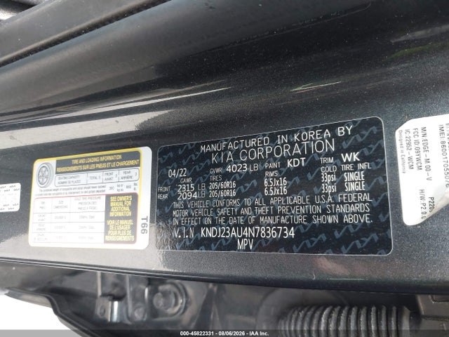 KIA SOUL LX 2022 KNDJ23AU4N7836734 Image 9