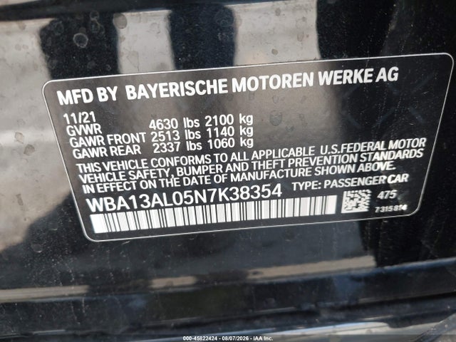 WBA13AL05N7K38354 BMW M235 Gran Coupe I Xdrive