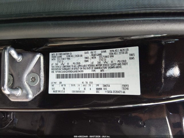 Aukcja sprzedaży 2013 Ford Escape Se, vin: 1FMCU0GX0DUA83430, numer aukcji: 45822449