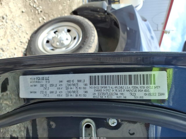 Продаж на аукціоні авто 2018 Ram 2500, vin: 3C6TR5HT5JG361744, номер лоту: 45822547