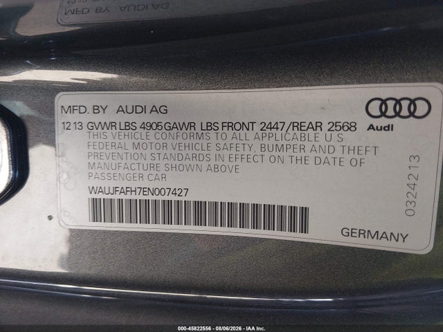 WAUJFAFH7EN007427 Audi A5 2.0t Premium