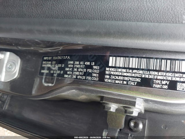 Продаж на аукціоні авто 2019 Jeep Renegade Latitude 4x4, vin: ZACNJBB18KPK03362, номер лоту: 45822628