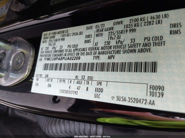 1FMCU9PA8PUA02209 Ford Escape St-line Elite