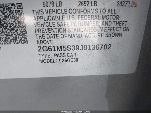 Cadillac XTS LUXURY 2018 2G61M5S39J9136702 Image 9