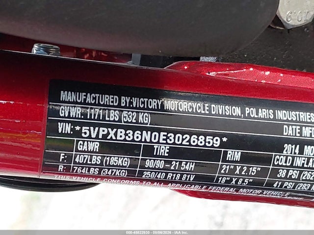 Victory Motorcycles Jackpot 2014 5VPXB36N0E3026859 Image 15
