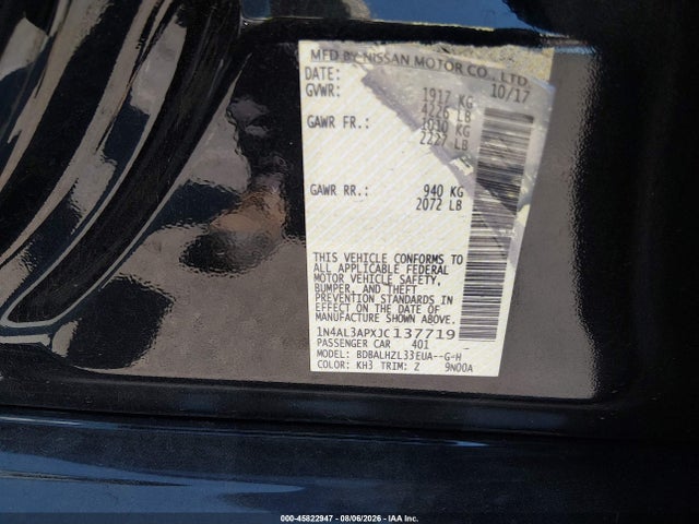 Nissan Altima 2.5 Sr 2018 1N4AL3APXJC137719 Image 9