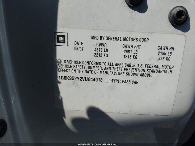 45822979 :رقم المزاد ، 1G6KS52Y2VU844918 vin ، 1997 Cadillac Seville Sls مزاد بيع