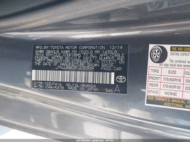 Scion IQ 2015 JTNJJXB02FJ030929 Image 9