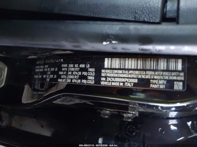 Продаж на аукціоні авто 2019 Jeep Renegade Latitude 4x4, vin: ZACNJBBB5KPK30608, номер лоту: 45823115
