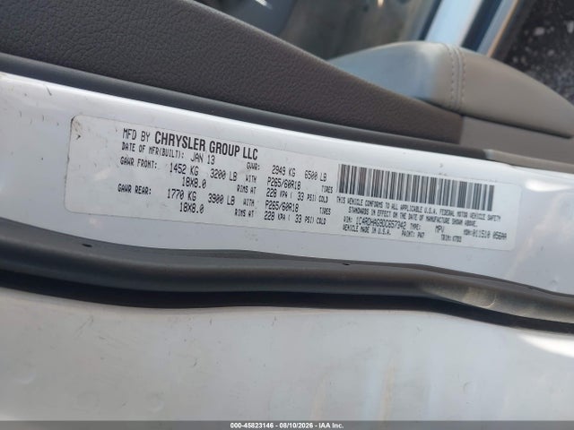 Aukcja sprzedaży 2013 Dodge Durango Sxt, vin: 1C4RDHAG9DC657342, numer aukcji: 45823146
