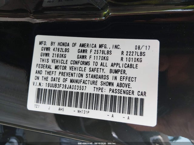Продаж на аукціоні авто 2018 Acura Tlx, vin: 19UUB3F39JA003507, номер лоту: 45823148