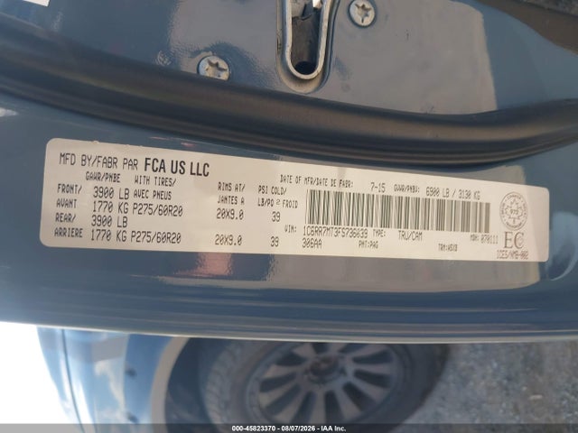 Продаж на аукціоні авто 2015 Ram 1500 Sport, vin: 1C6RR7MT3FS736039, номер лоту: 45823370