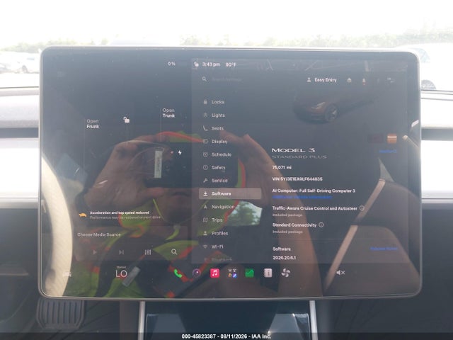 45823387 :رقم المزاد ، 5YJ3E1EA9LF644835 vin ، 2020 Tesla Model 3 Standard Range Plus Rear-wheel Drive/standard Range Rear-wheel Drive مزاد بيع