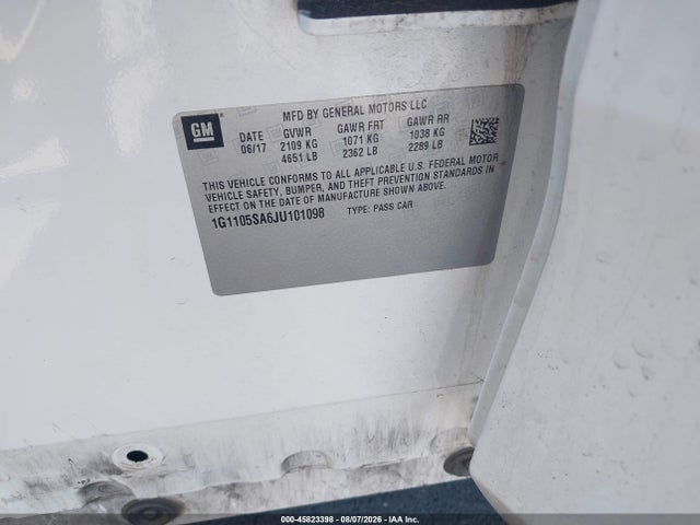 1G1105SA6JU101098 Chevrolet IMPALA 1LT