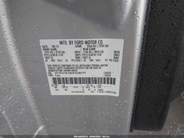 Aukcja sprzedaży 2013 Ford F-150 Xlt, vin: 1FTFX1ET6DFD38777, numer aukcji: 45823510