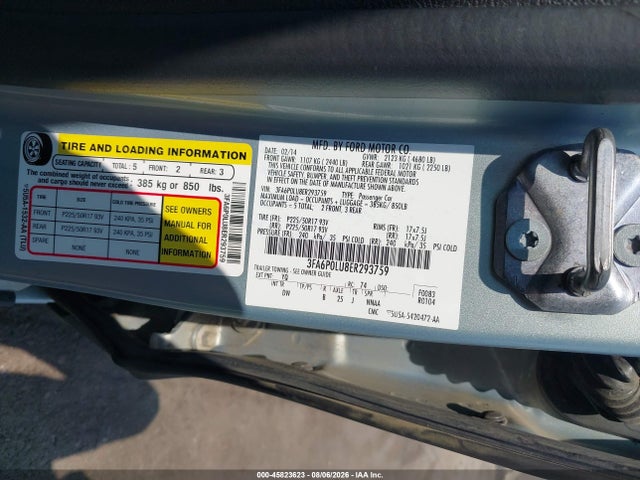 Продаж на аукціоні авто 2014 Ford Fusion Hybrid Se, vin: 3FA6P0LU8ER293759, номер лоту: 45823623