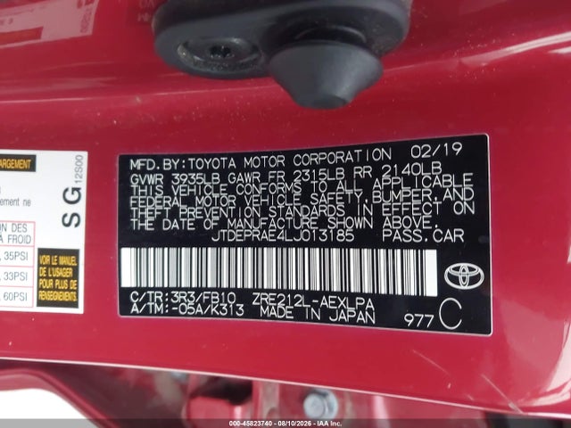 Toyota COROLLA LE 2020 JTDEPRAE4LJ013185 Image 9