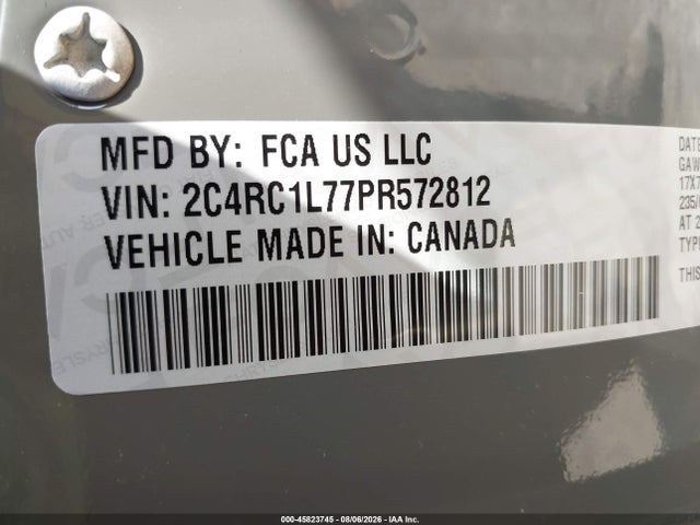 Aukcja sprzedaży 2023 Chrysler Pacifica Hybrid Touring L, vin: 2C4RC1L77PR572812, numer aukcji: 45823745