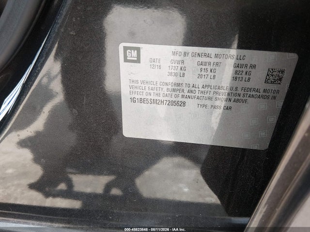 Chevrolet Cruze Lt Auto 2017 1G1BE5SM2H7205628 Image 9