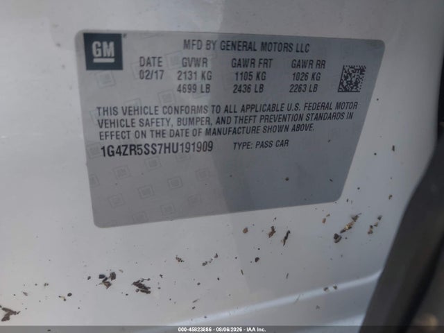 Продаж на аукціоні авто 2017 Buick Lacrosse Premium, vin: 1G4ZR5SS7HU191909, номер лоту: 45823886
