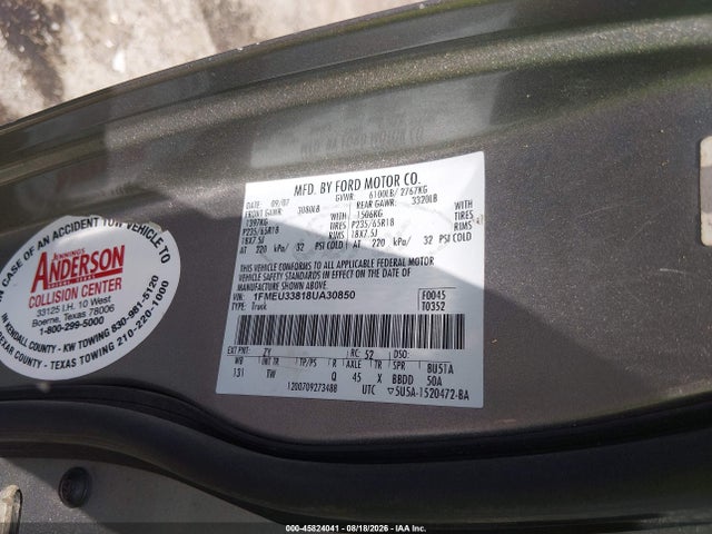 Продажа на аукционе авто 2008 Ford Explorer Sport Trac Limited, vin: 1FMEU33818UA30850, номер лота: 45824041