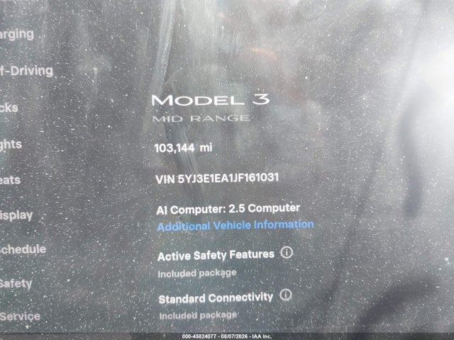 Tesla Model 3 Long Range/mid Range 2018 5YJ3E1EA1JF161031 Image 16