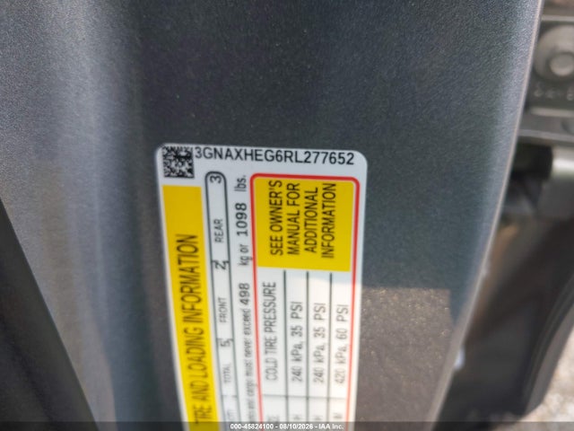 45824100 :رقم المزاد ، 3GNAXHEG6RL277652 vin ، 2024 Chevrolet Equinox Ls مزاد بيع