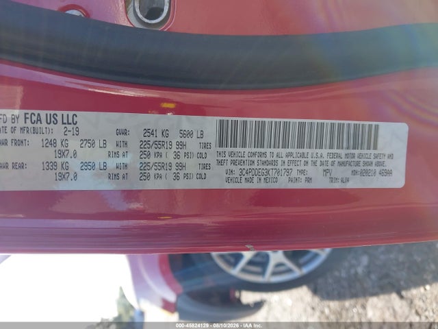 Продаж на аукціоні авто 2019 Dodge Journey Gt Awd, vin: 3C4PDDEG3KT701797, номер лоту: 45824129