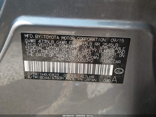 Lexus IS 300 2016 JTHCM1D29G5002392 Image 9