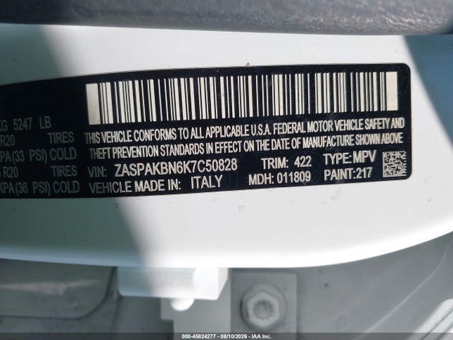Продаж на аукціоні авто 2019 Alfa Romeo Stelvio Ti Sport Awd, vin: ZASPAKBN6K7C50828, номер лоту: 45824277