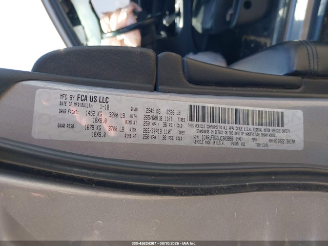 Продаж на аукціоні авто 2018 Jeep Grand Cherokee Limited 4x4, vin: 1C4RJFBG3JC303890, номер лоту: 45824307