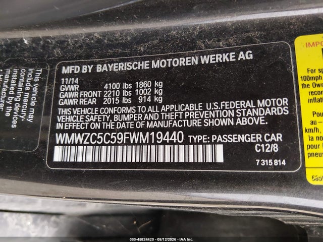 Продажа на аукционе авто 2015 Mini Countryman Cooper S, vin: WMWZC5C59FWM19440, номер лота: 45824420