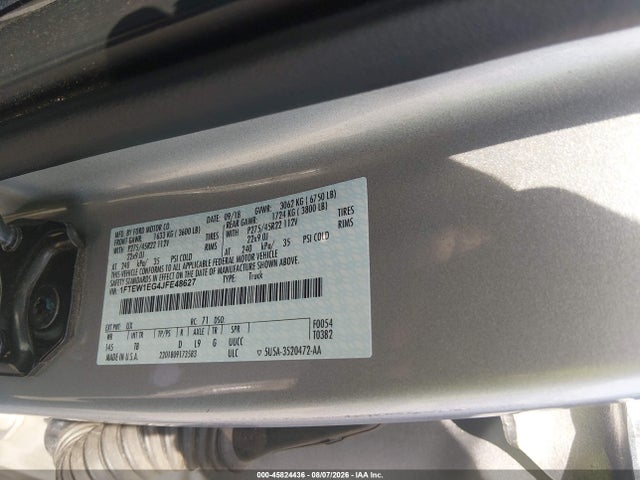 Продажа на аукционе авто 2018 Ford F-150 Limited, vin: 1FTEW1EG4JFE48627, номер лота: 45824436