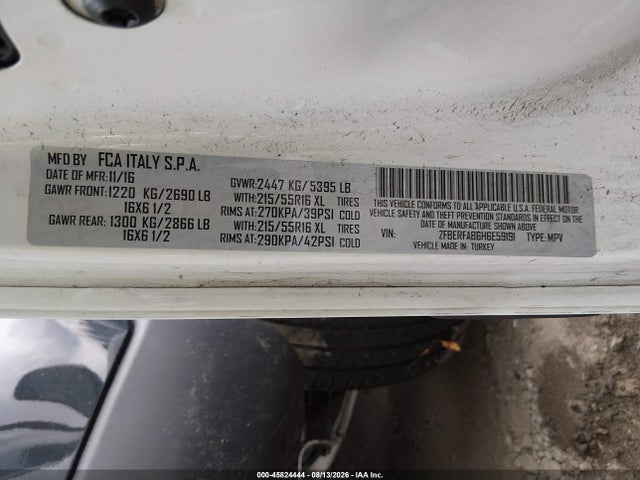 2017 Ram Promaster City Tradesman მანქანა იყიდება აუქციონზე, vin: ZFBERFAB6H6E59191, აუქციონის ნომერი: 45824444