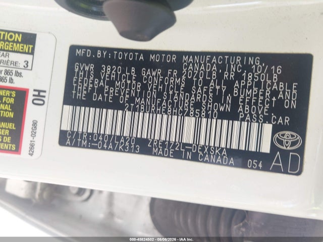 Toyota Corolla Xse 2017 2T1BURHE8HC785810 Image 9