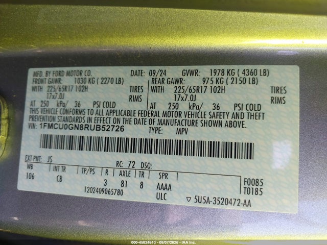 Ford Escape Active 2024 1FMCU0GN8RUB52726 Image 9