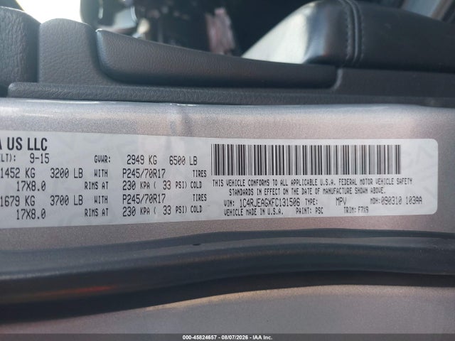 1C4RJEAGXFC131506 Jeep Grand Cherokee Laredo