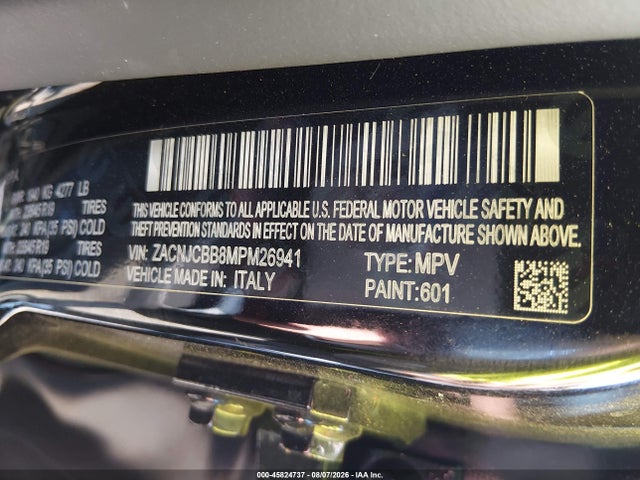 ZACNJCBB8MPM26941 Jeep Renegade Latitude Fwd