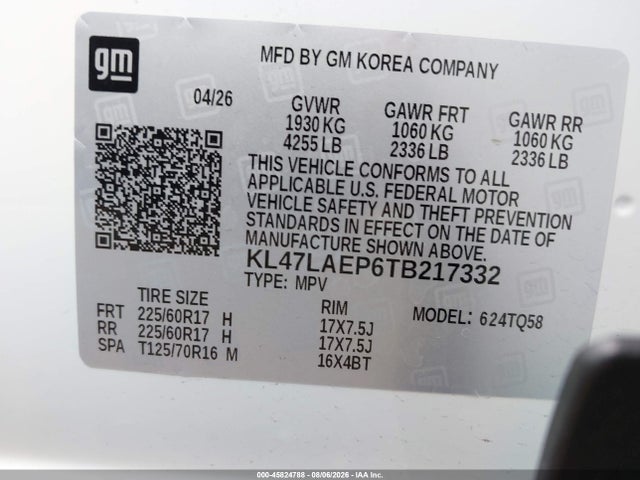 Продаж на аукціоні авто 2026 Buick Envista Preferred Fwd, vin: KL47LAEP6TB217332, номер лоту: 45824788