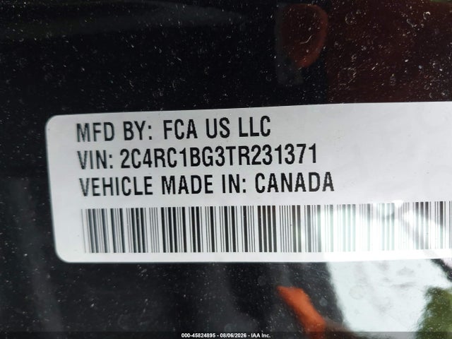 2026 Chrysler Pacifica Select მანქანა იყიდება აუქციონზე, vin: 2C4RC1BG3TR231371, აუქციონის ნომერი: 45824895
