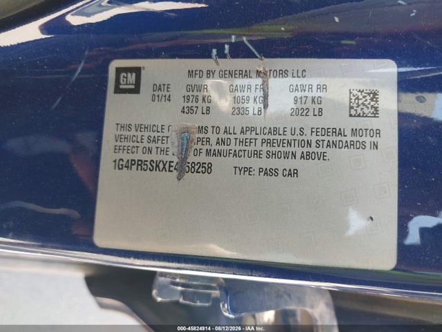Aukcja sprzedaży 2014 Buick Verano Convenience Group, vin: 1G4PR5SKXE4158258, numer aukcji: 45824914