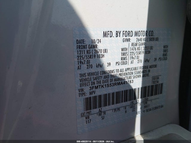 Ford Mustang Mach-e Select 2024 3FMTK1S53RMA41783 Image 9