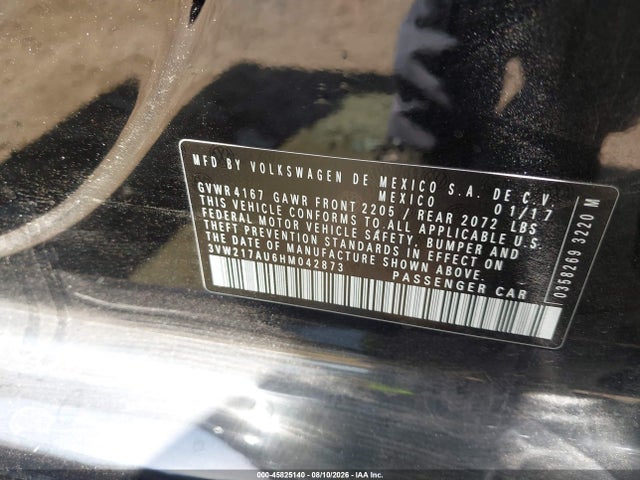 Продаж на аукціоні авто 2017 Volkswagen Golf Tsi S 4-door/tsi Se 4-door/tsi Sel 4-door/tsi Wolfsburg Edition 4-door, vin: 3VW217AU6HM042873, номер лоту: 45825140